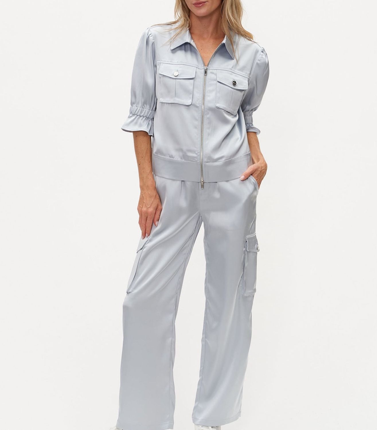 ELSA SATIN CARGO PANT