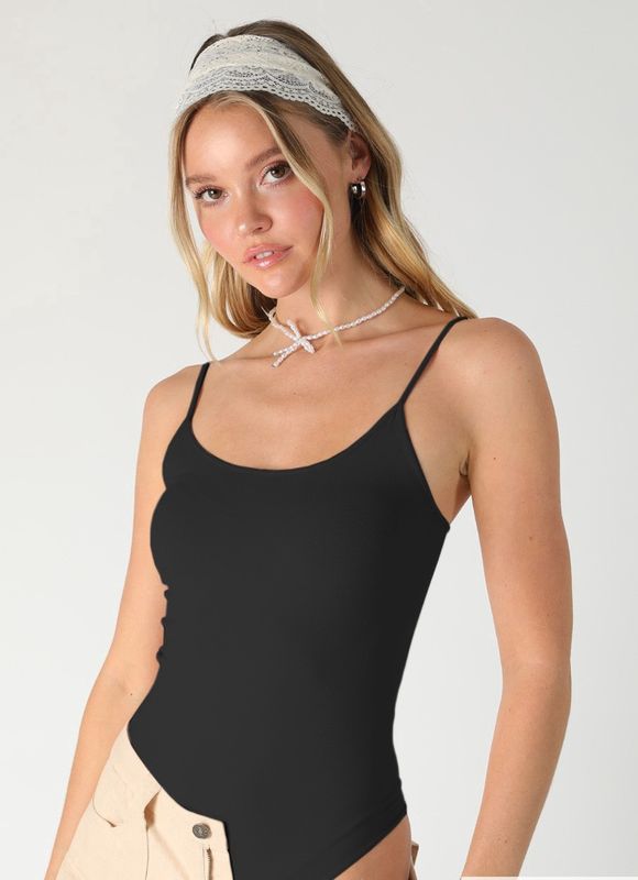 SLEEK MINIMAL CAMI THONG BODYSUIT