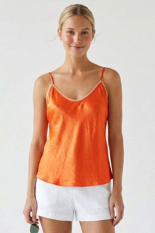 NULA WHIPSTITCH SATIN CAMI