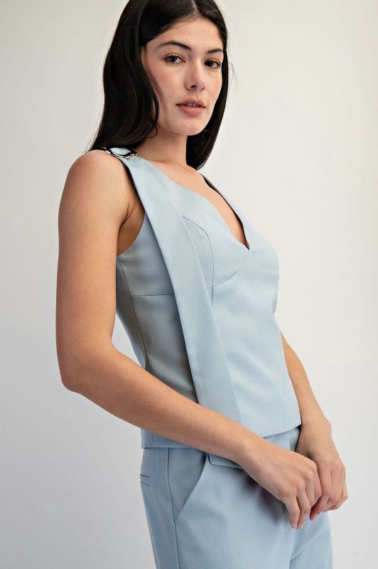 MONROE DRAPE SHOULDER STRAP TOP