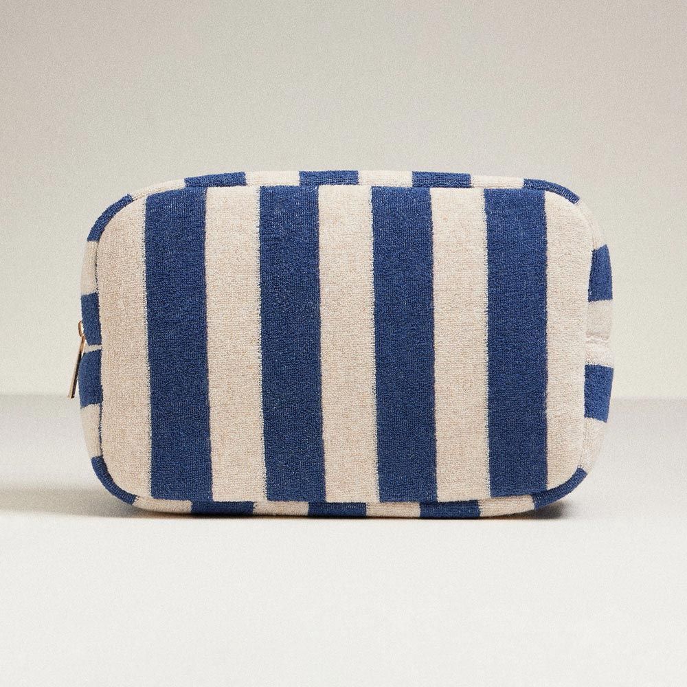 POOL STIPE COSMETIC POUCH, Colour: NAVY