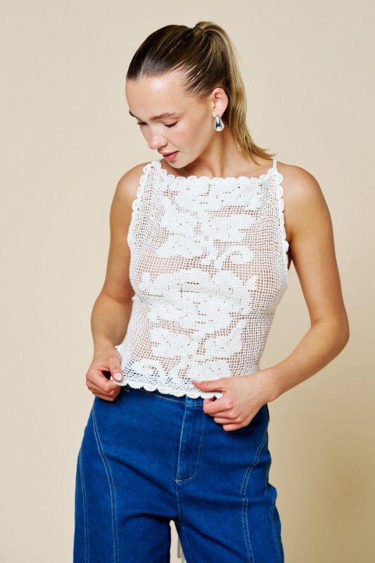 ST.TROPEZ CROCHET TOP
