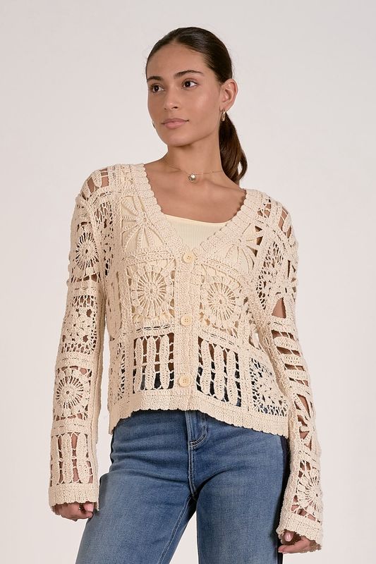 SHAY CROCHET CARDIGAN