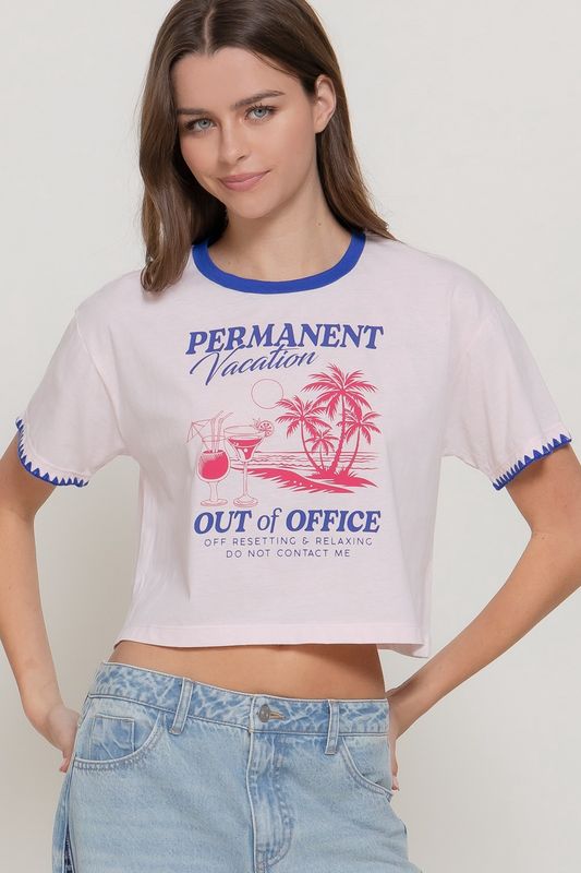 OUT OF OFFICE SS STITCHED TEE