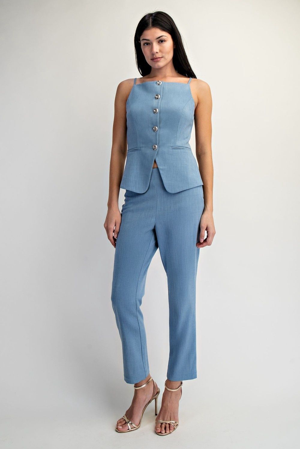 ELODIE CROP SIDE ZIPPER PANT