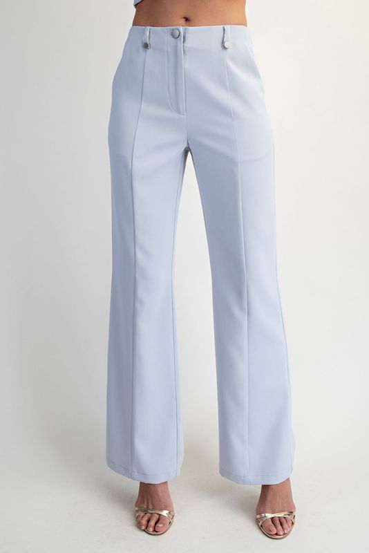 MISTY WOVEN FLARE BUTTON TROUSER