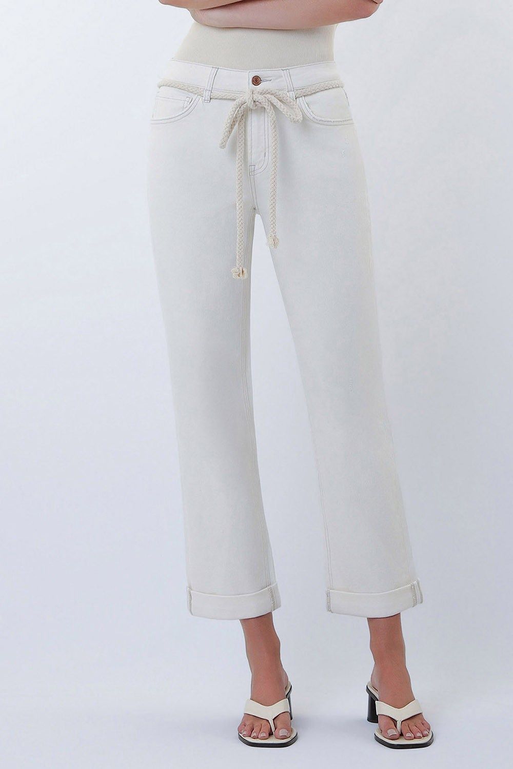 HIGH RISE BAGGY BF ROPE CORD