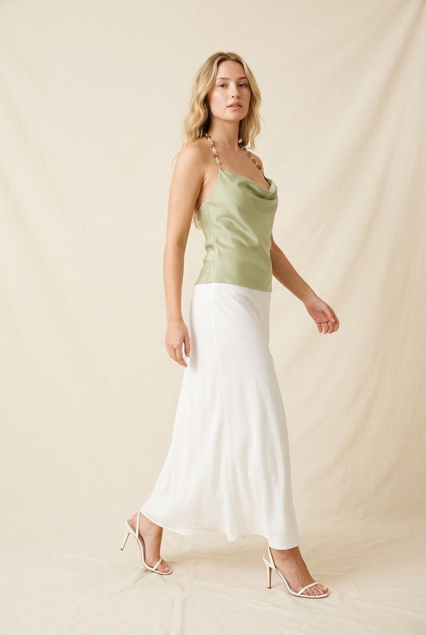 SOL BEADED HALTER TOP