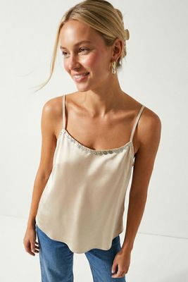 SISI SHELL BUTTON SATIN CAMI