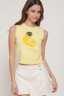 LEMON SLEEVLESS SWEATER