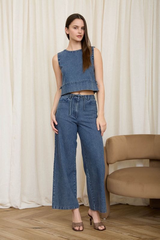 COAST TO COAST DENIM STRIPE PANT