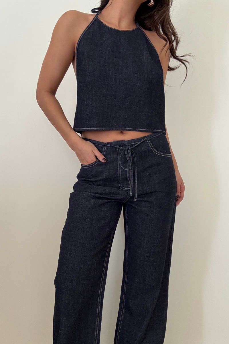Micah Halter Denim Pant Set