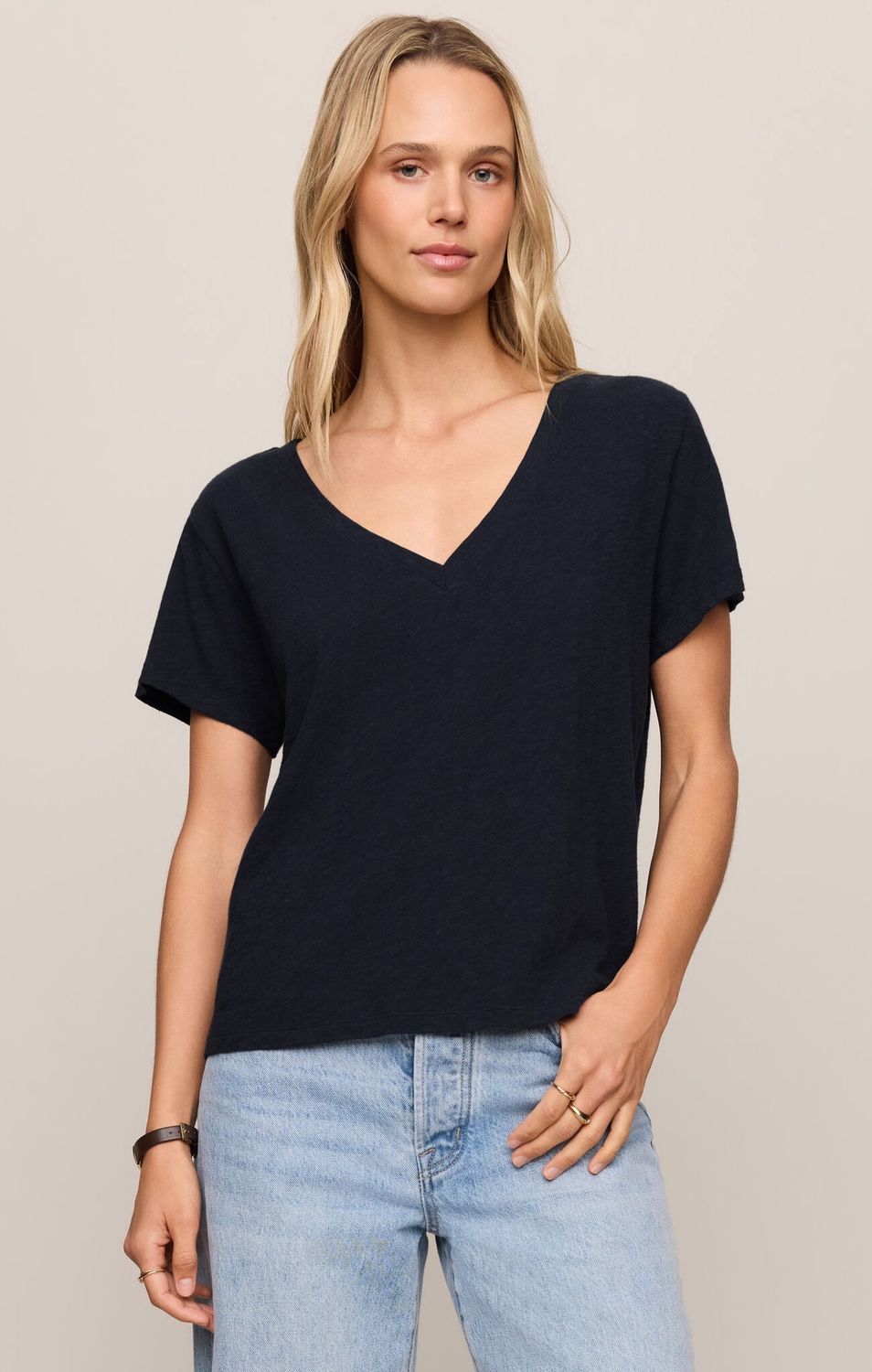 Nomad V Neck Tee, Colour: ECLIPSE, Size: XSMALL