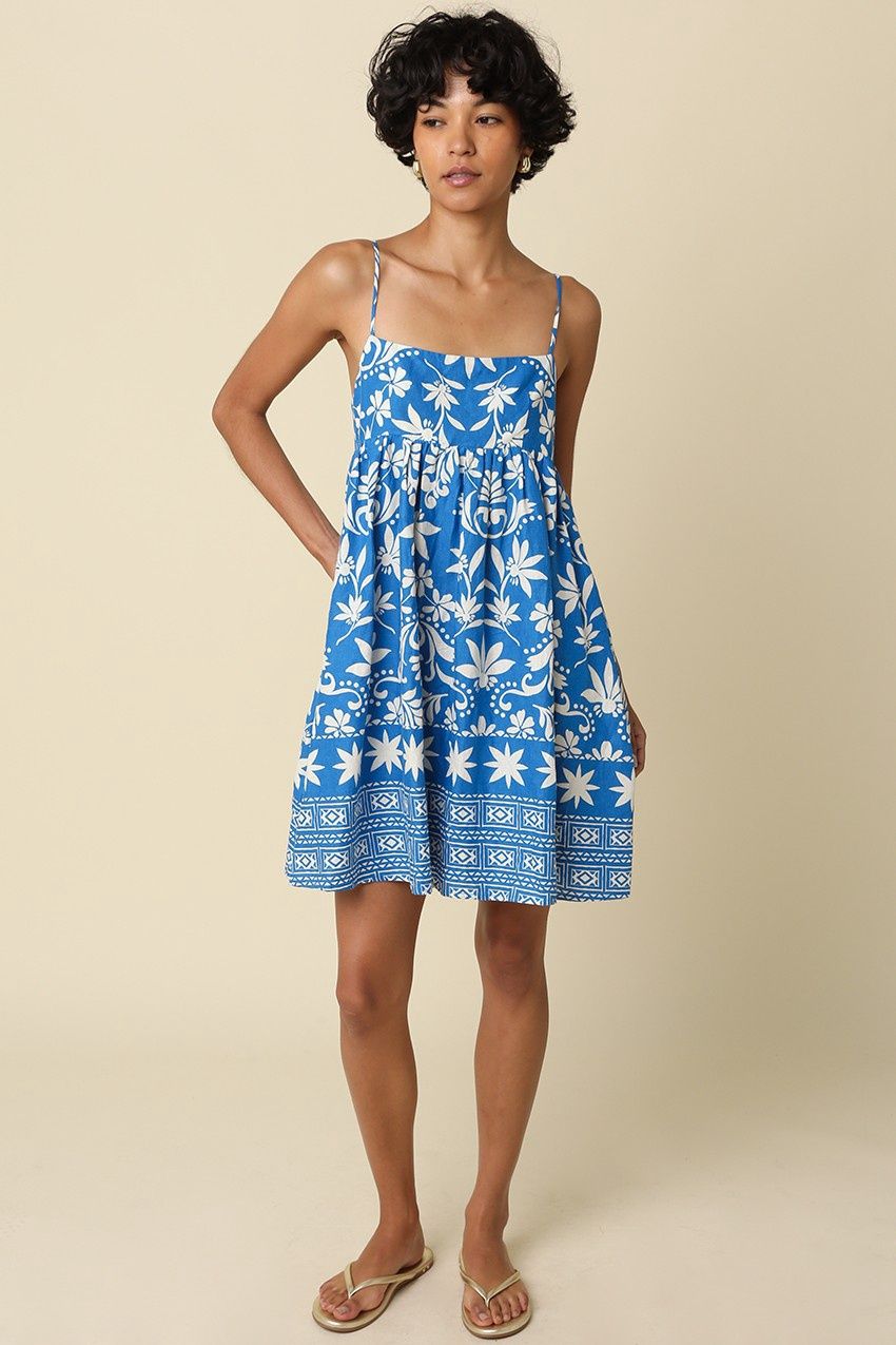 Davina tropical tie back dress