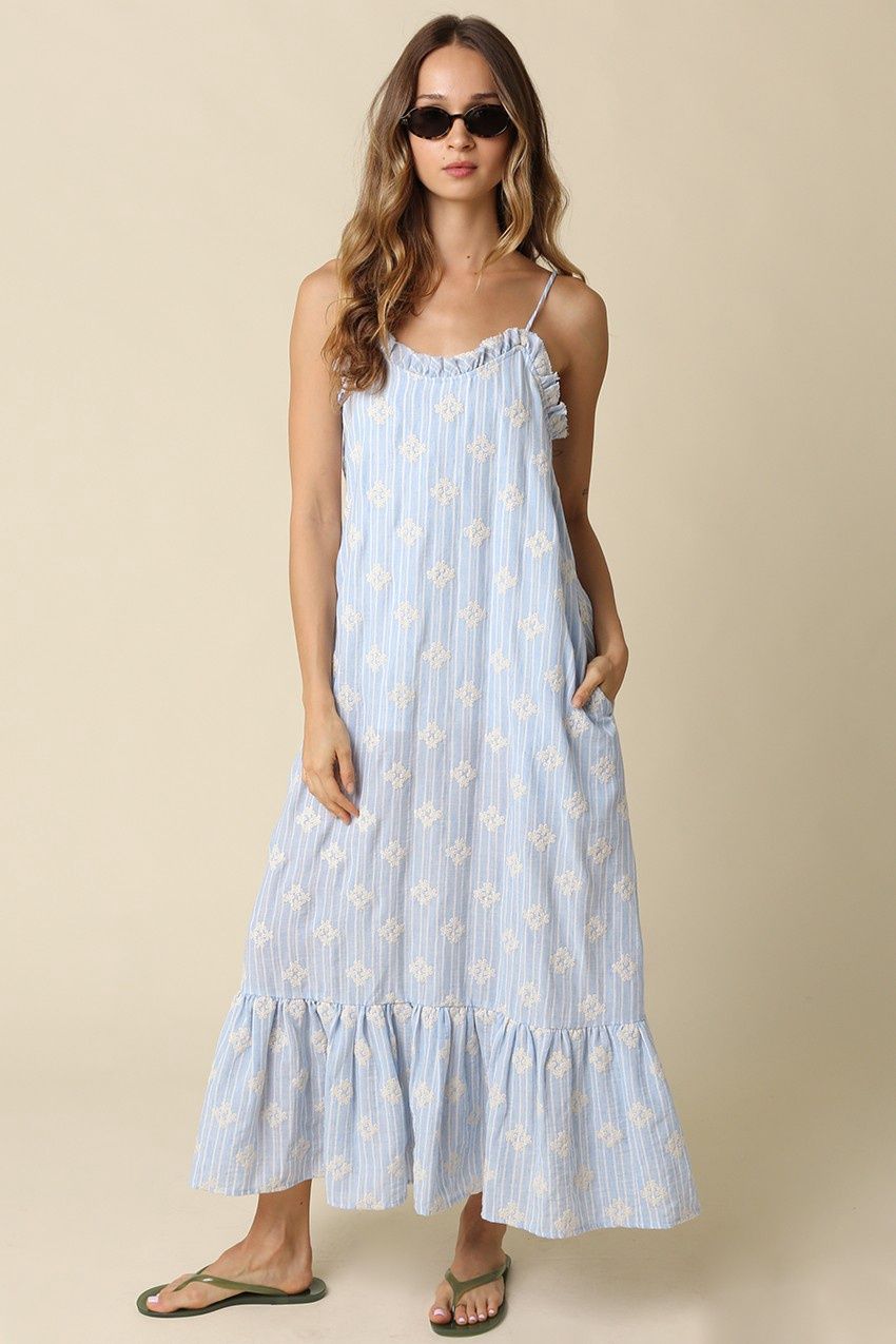 Daisy floral tiered maxi dress