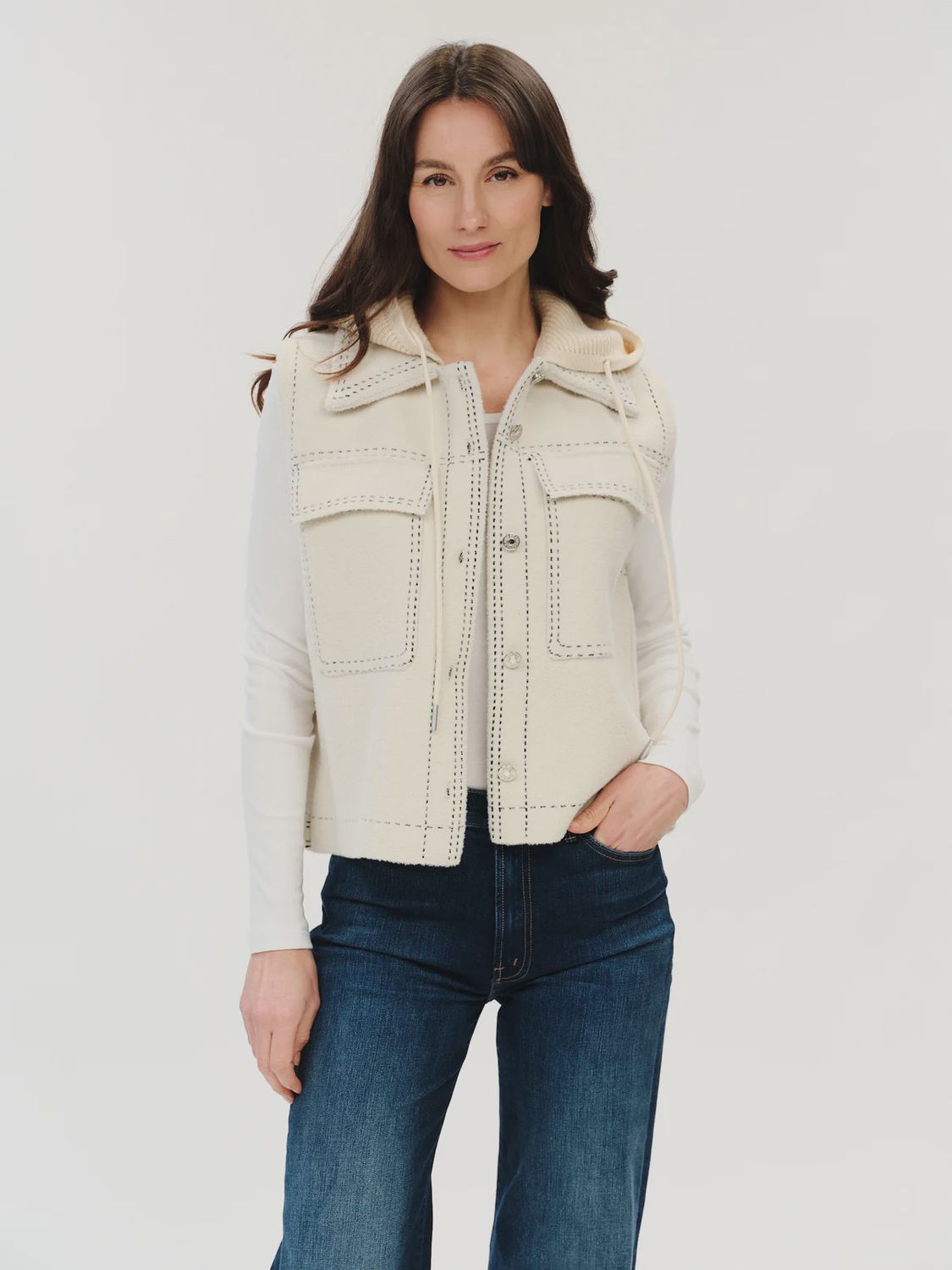 Tommie Stitch Detachable Hooded Vest