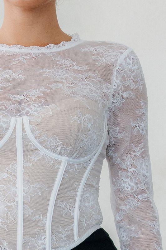 Berlyn lacey boning corset top