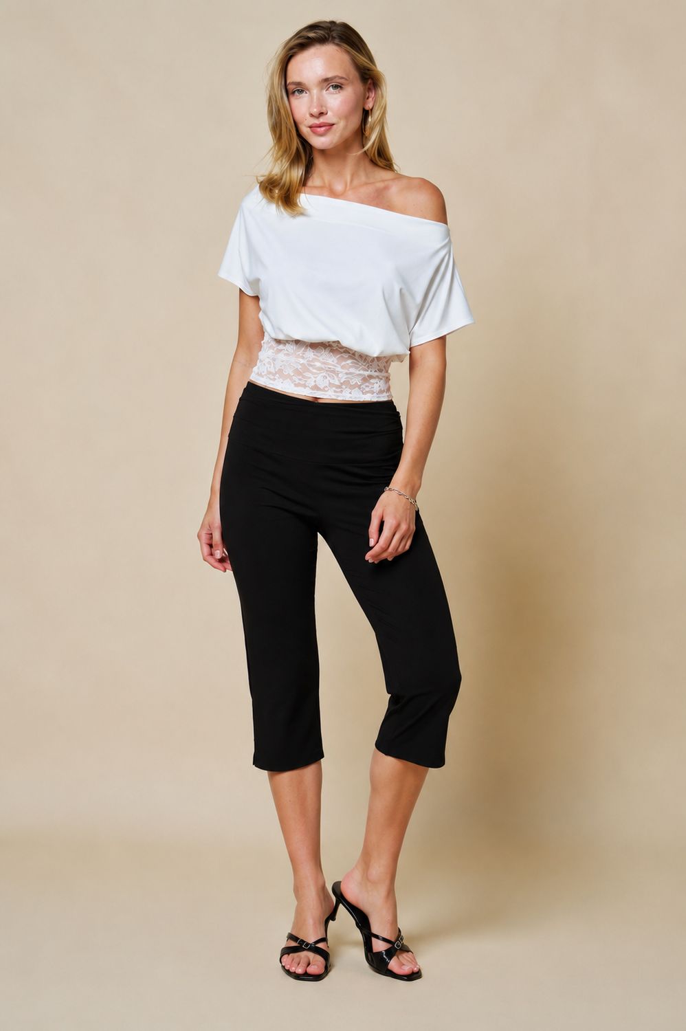 Camille Lace Waist Off-Shoulder Top
