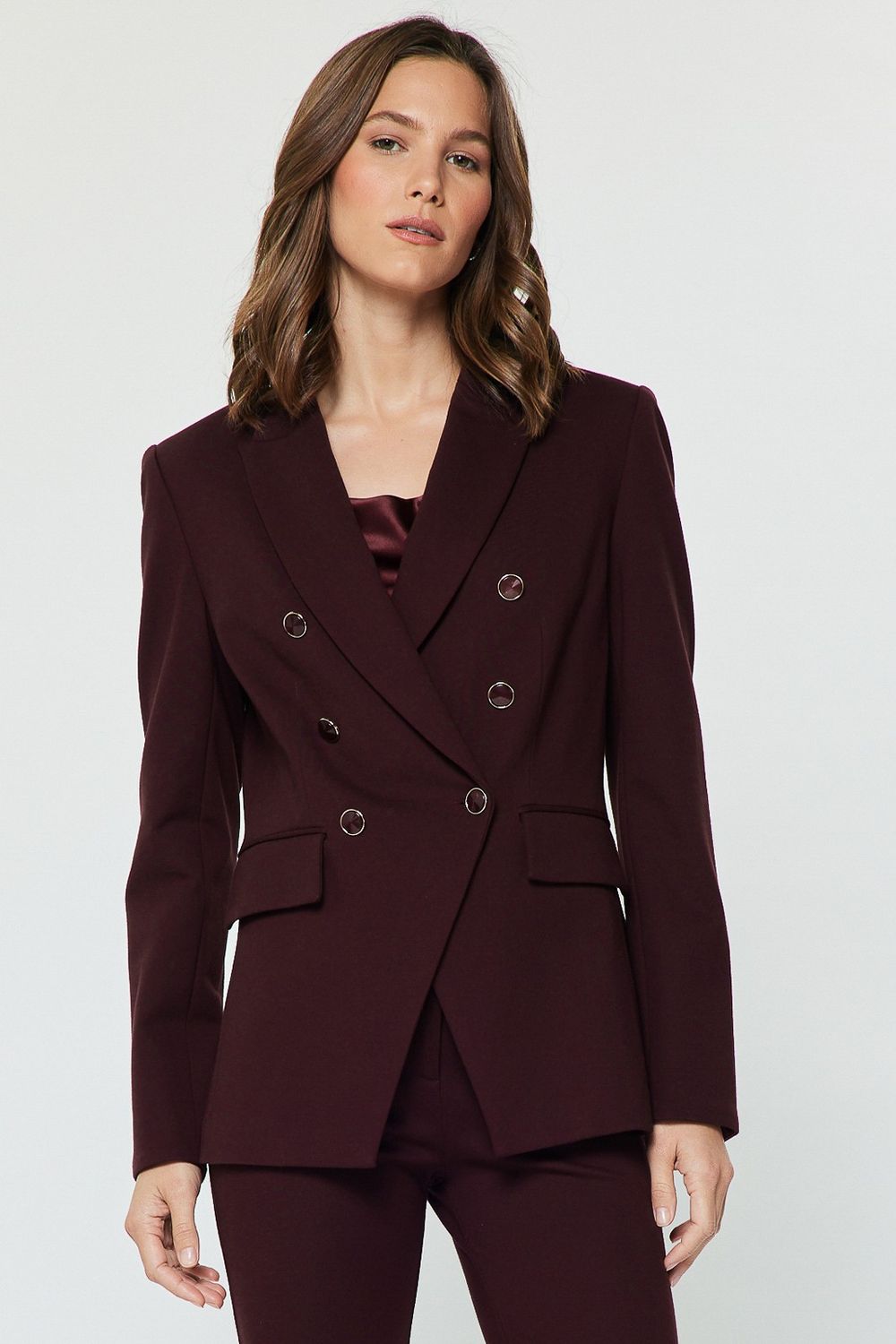 Anastasia Notch Collar Double-Breasted Jacket