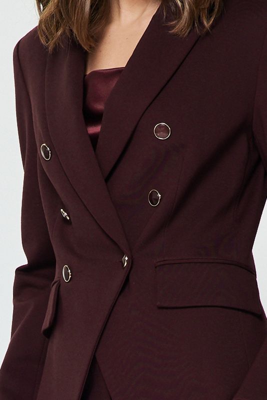 Anastasia Notch Collar Double-Breasted Jacket