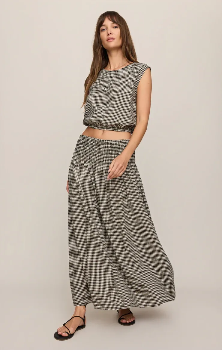 Brooke Gingham Midi Skirt