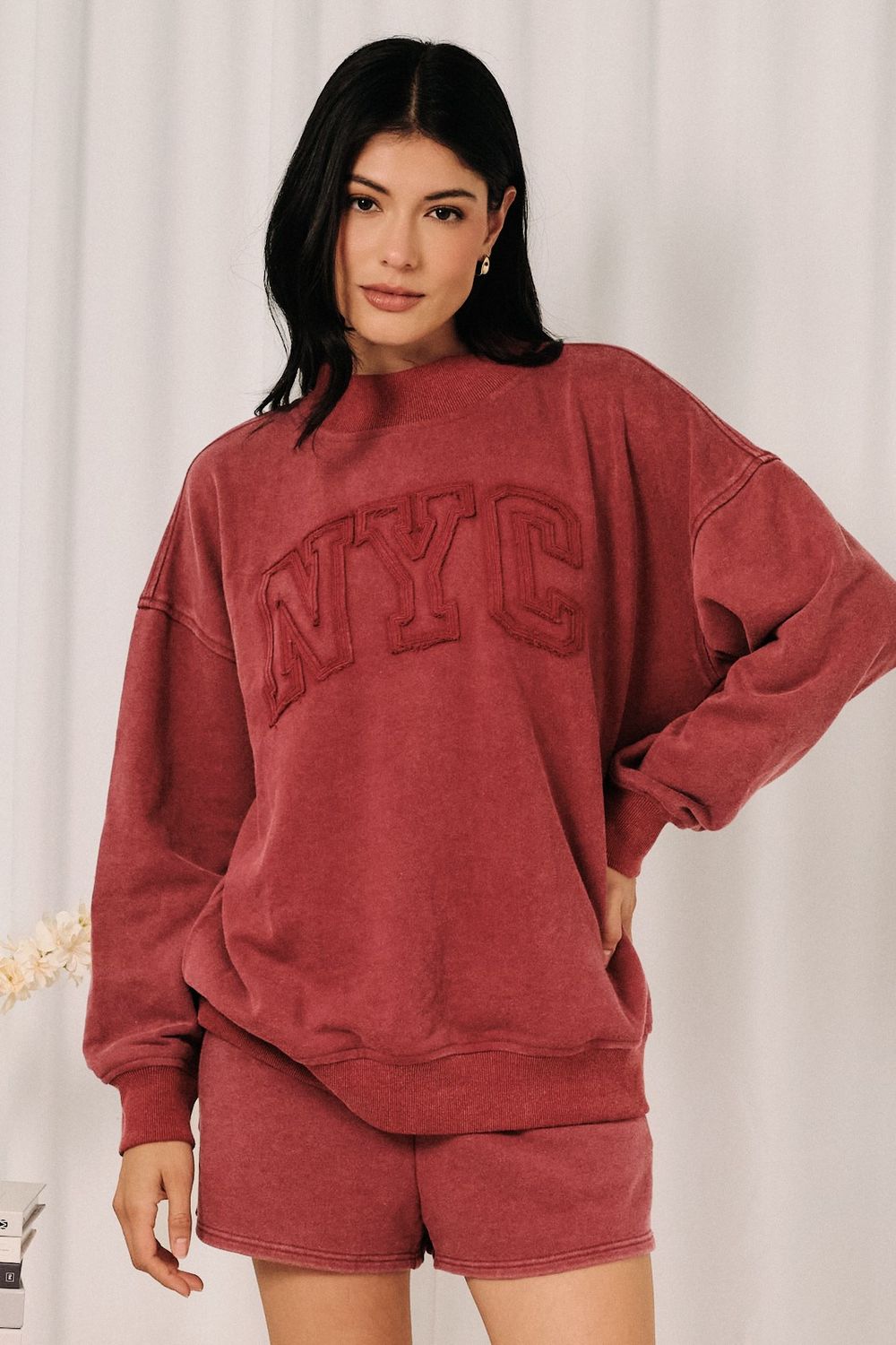 NYC french terry oversized sweatshirt
