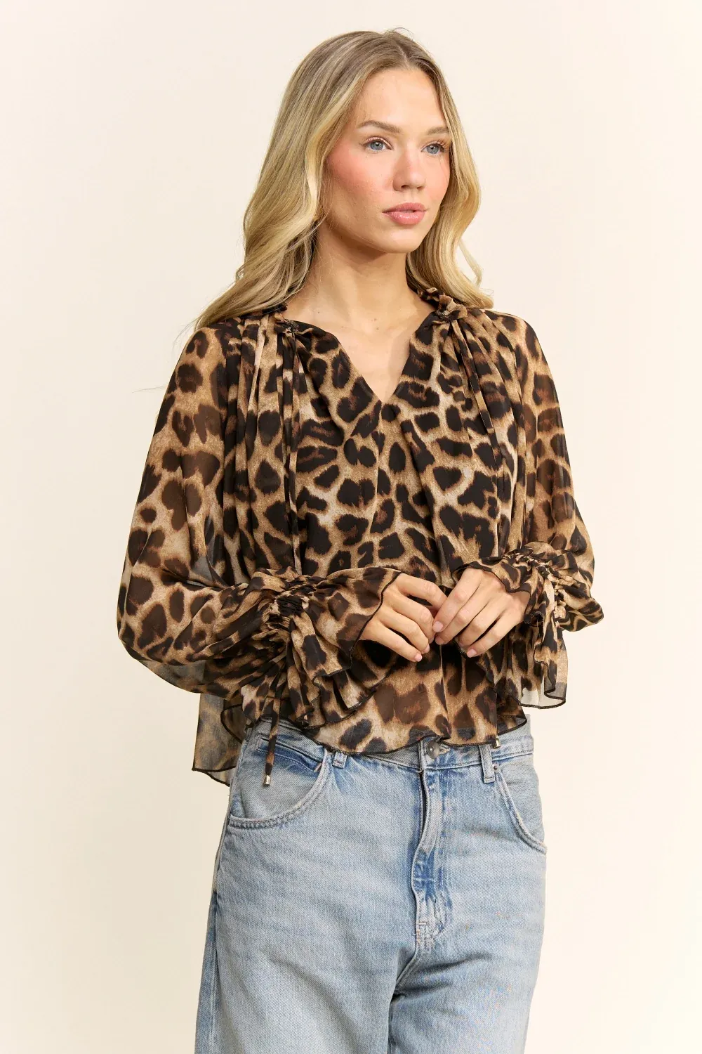 Clarissa Leopard Top