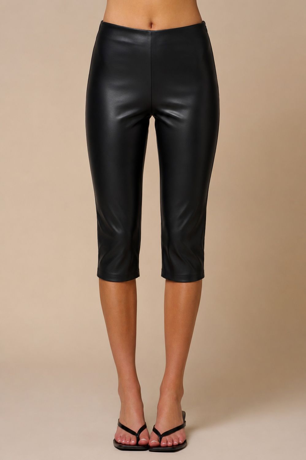Juden faux leather capri pant
