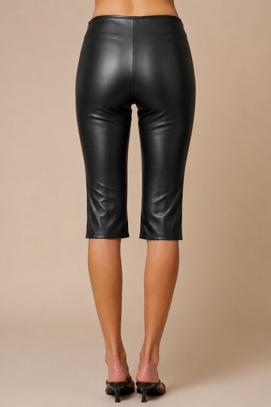 Juden faux leather capri pant