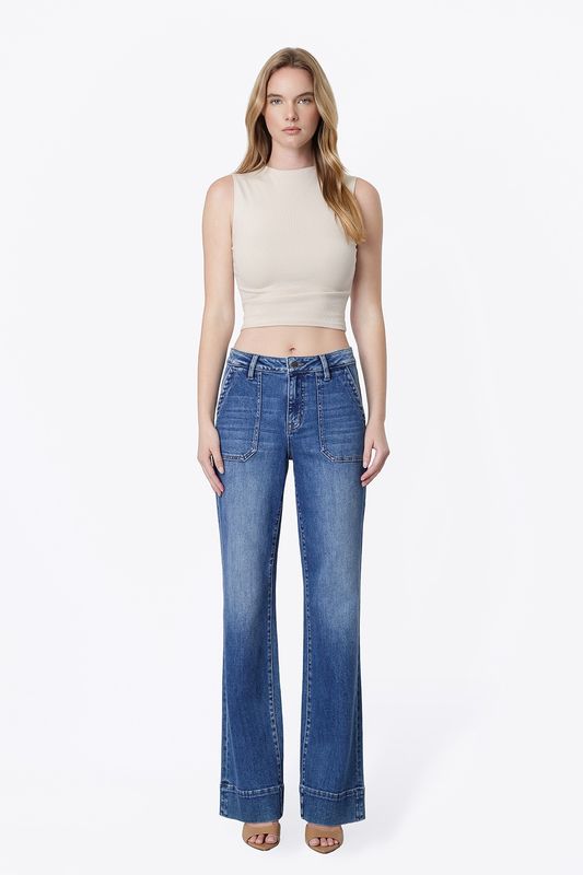 Janes High-Rise Patch Pocket Vintage Flare Jeans