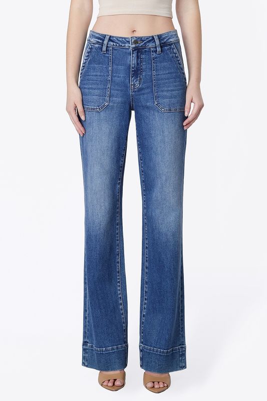 Janes High-Rise Patch Pocket Vintage Flare Jeans