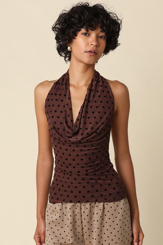 Karrie Polka Dot Halter Top