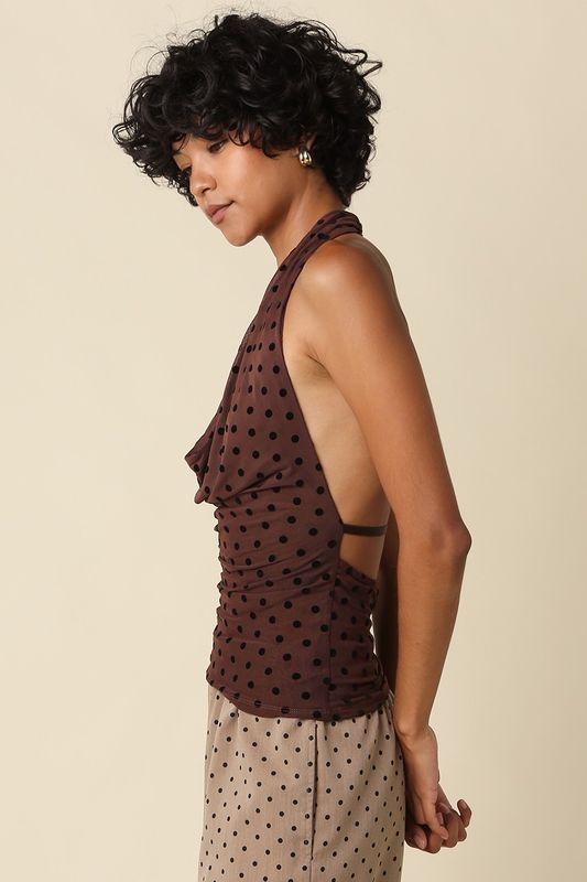 Karrie Polka Dot Halter Top
