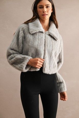 The Bianca Faux Fur Crop Jacket