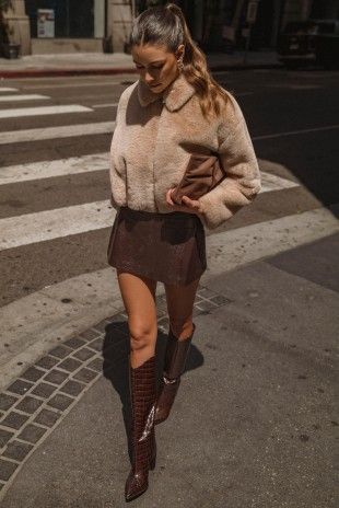 The Milan Faux Fur Crop Jacket