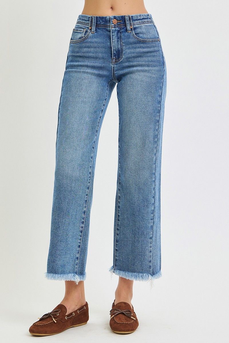 Cleo High Rise Straight w/Side Seams