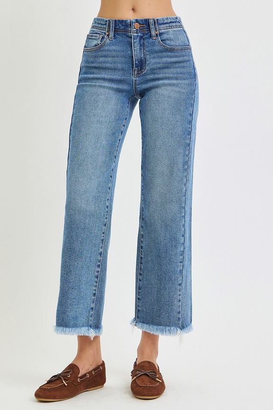 Cleo High Rise Straight w/Side Seams