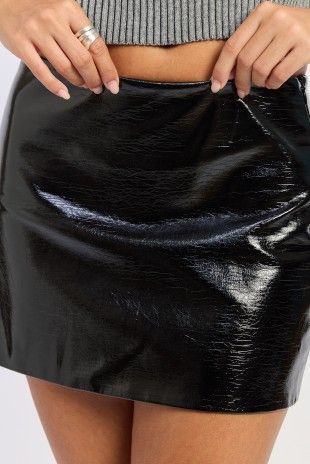 Lexi Patent Mini Skirt