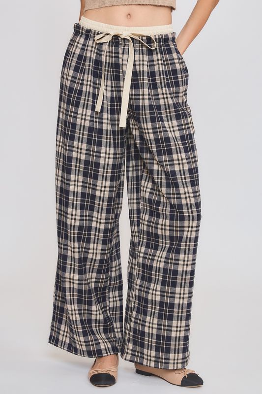 Hadley Plaid Drawstring Trouser