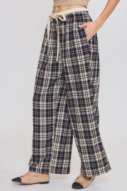 Hadley Plaid Drawstring Trouser