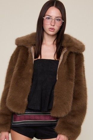 The Monroe Crop Fur Jacket
