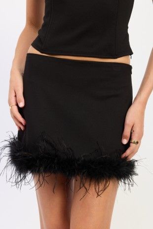 The Gemma Feather Trim Skort