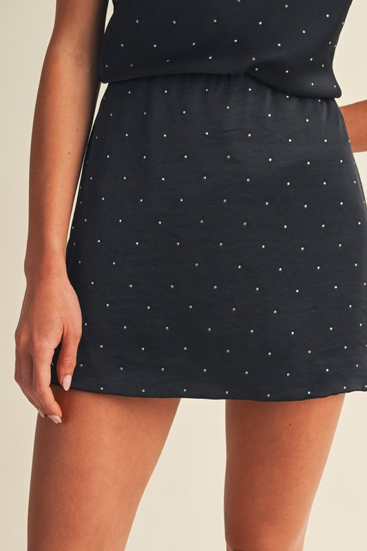 Alix Rhinestone Mini Skirt