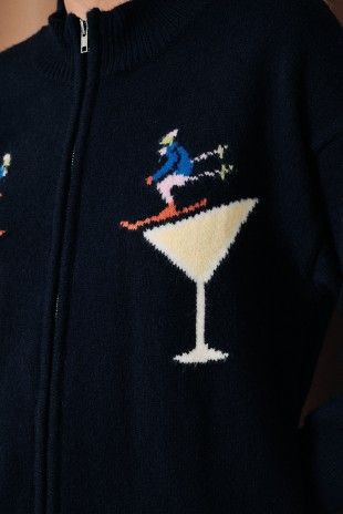 Ski Martini Zip Sweater