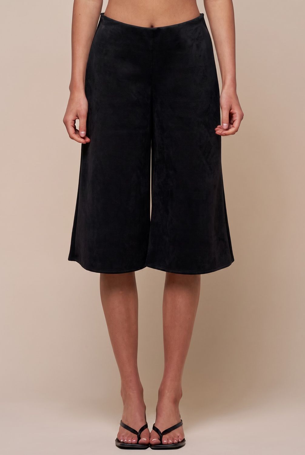 London suede culotte pants