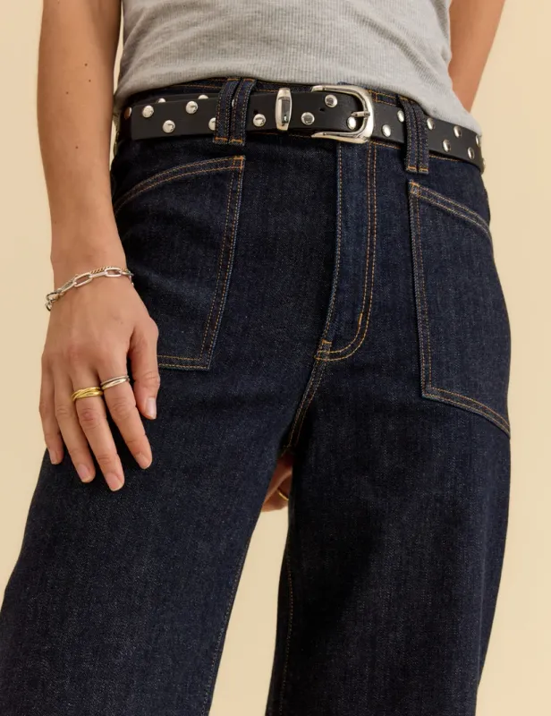 Valley Girl High Rise Wide Ankle Jeans