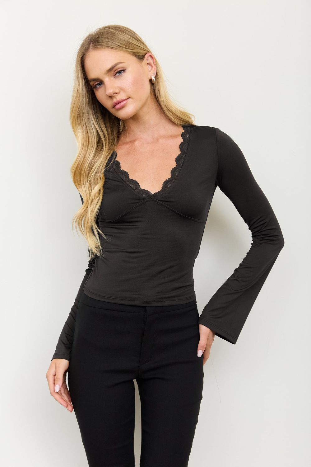 Vivienne Lace Trim Top