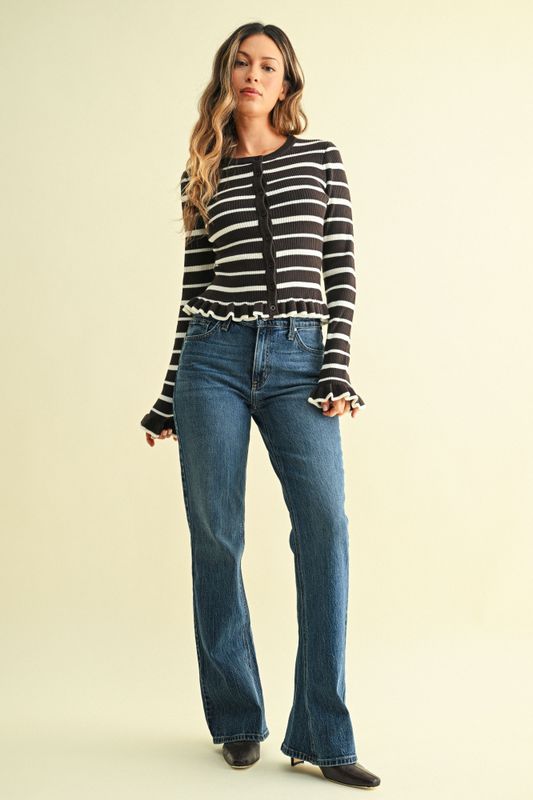 Preto Stretch Bootcut Dark Denim