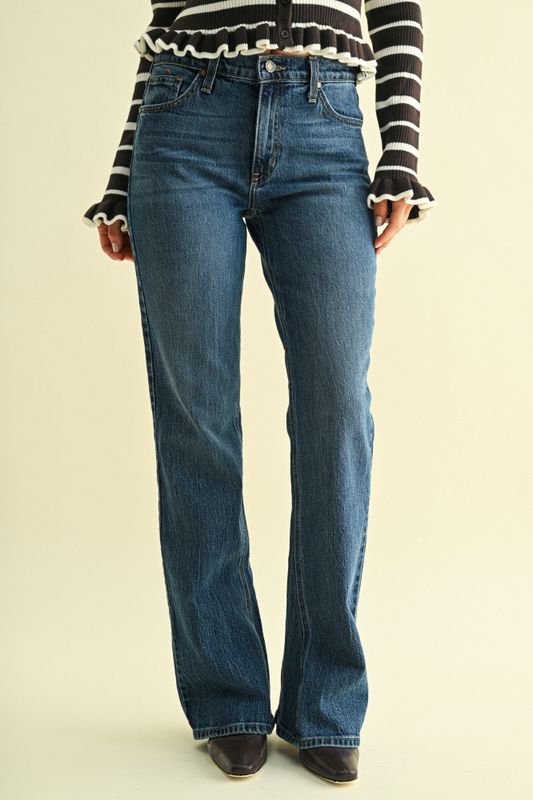Preto Stretch Bootcut Dark Denim