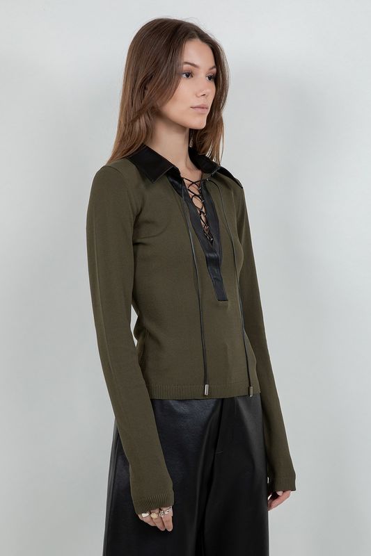The Mercer Lace-Up Knit